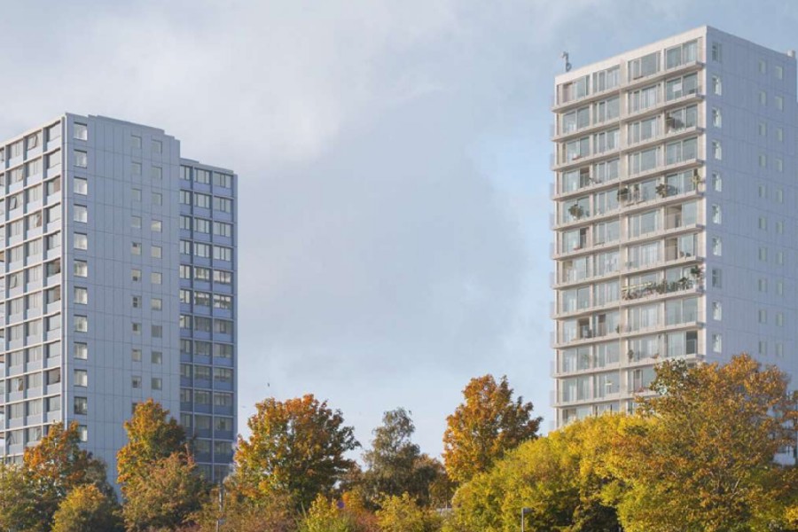 Renoveringen af syv højhuse i Brøndby Strand er nu tættere på