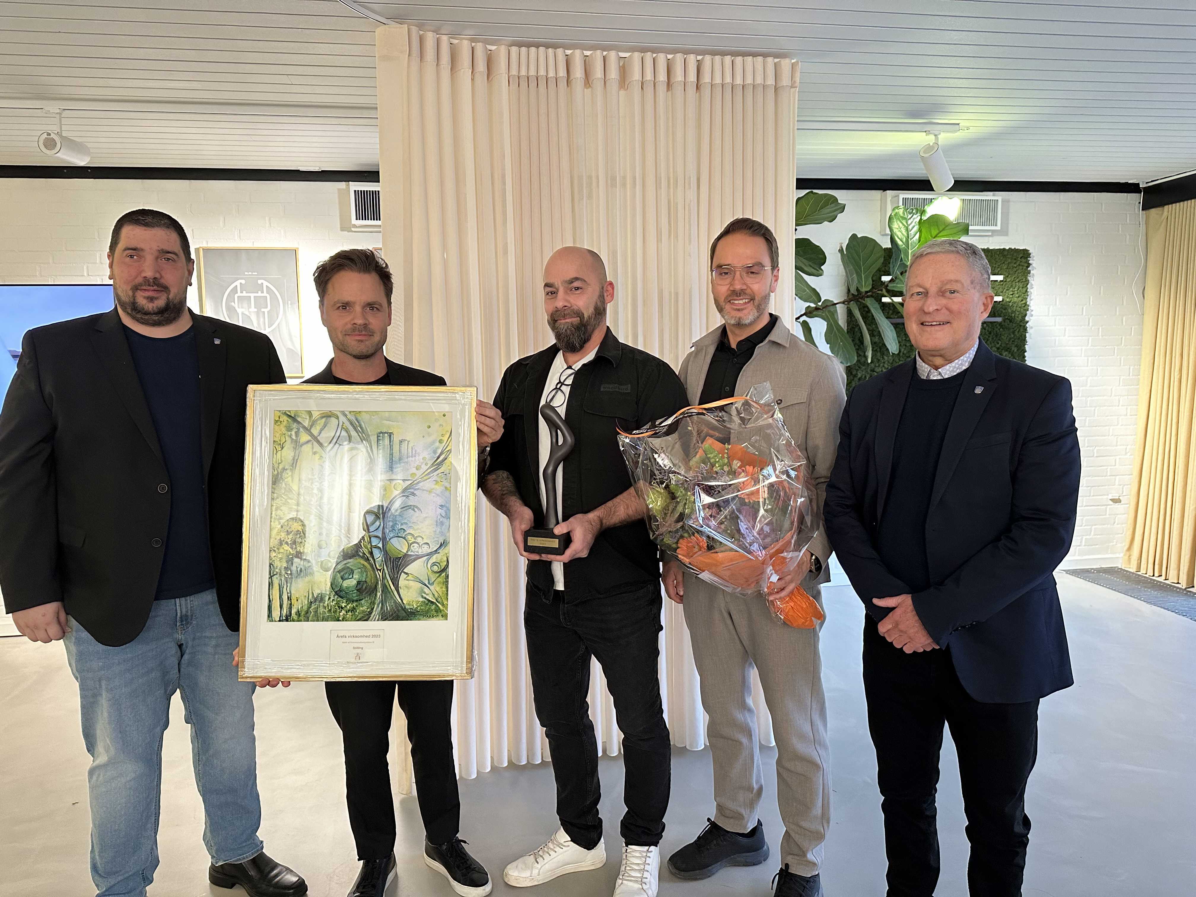 Hajg Zanazanian, formand for Beskæftigelsesudvalget, Thomas Trads Hansen, ejer og administrerende direktør, Torben Simonsen, mentor, Rasmus Stilling-Schütz, ejer og kommerciel direktør, Kent Magelund, borgmester i Brøndby Kommune